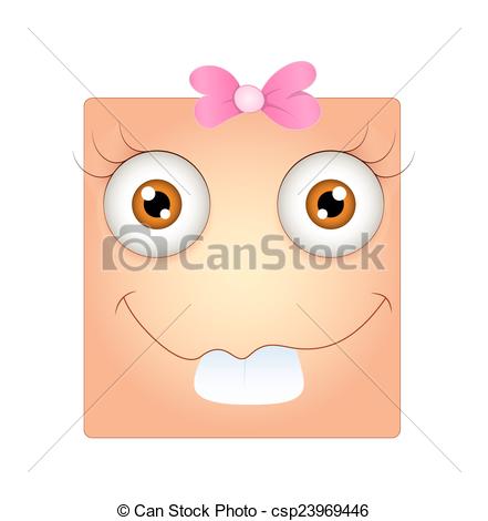 Eps Vector Of Funny Dumb Smiley Face Expression Vector Illustration