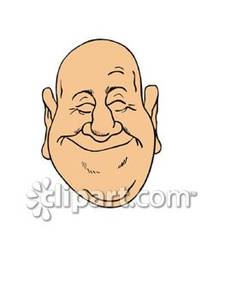 Happy Bald Man   Royalty Free Clipart Picture