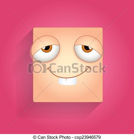 Vector   Dumb Funny Face Smiley   Stock Illustration Royalty Free