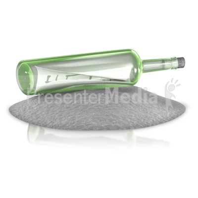 Message In A Bottle Presentation Clipart