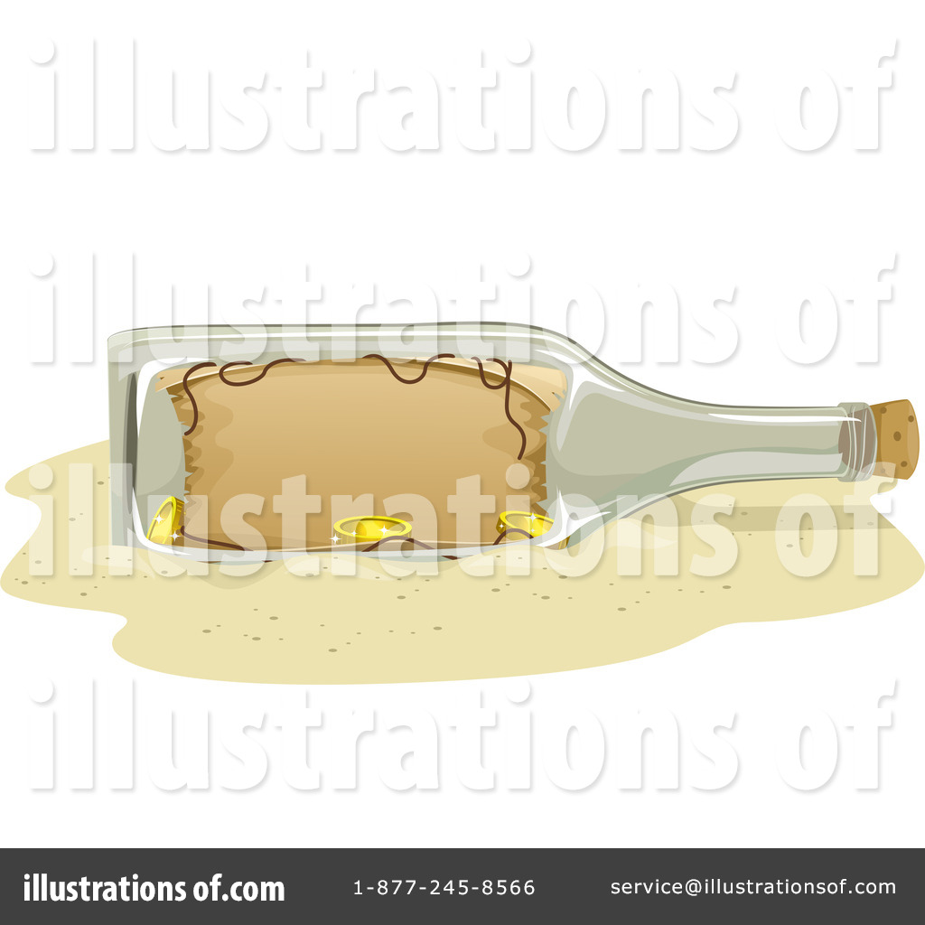 Royalty Free  Rf  Message In A Bottle Clipart Illustration  1251724 By
