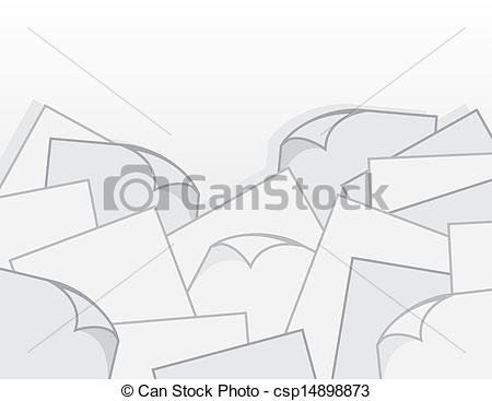 Large Pile Of Paper With Curled Pages Csp14898873   Search Clipart