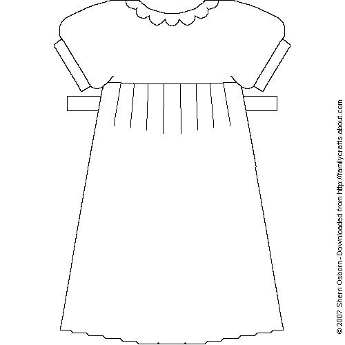 Puffed Short Sleeve Long Dress   Printable Paper Dresses And Skirts
