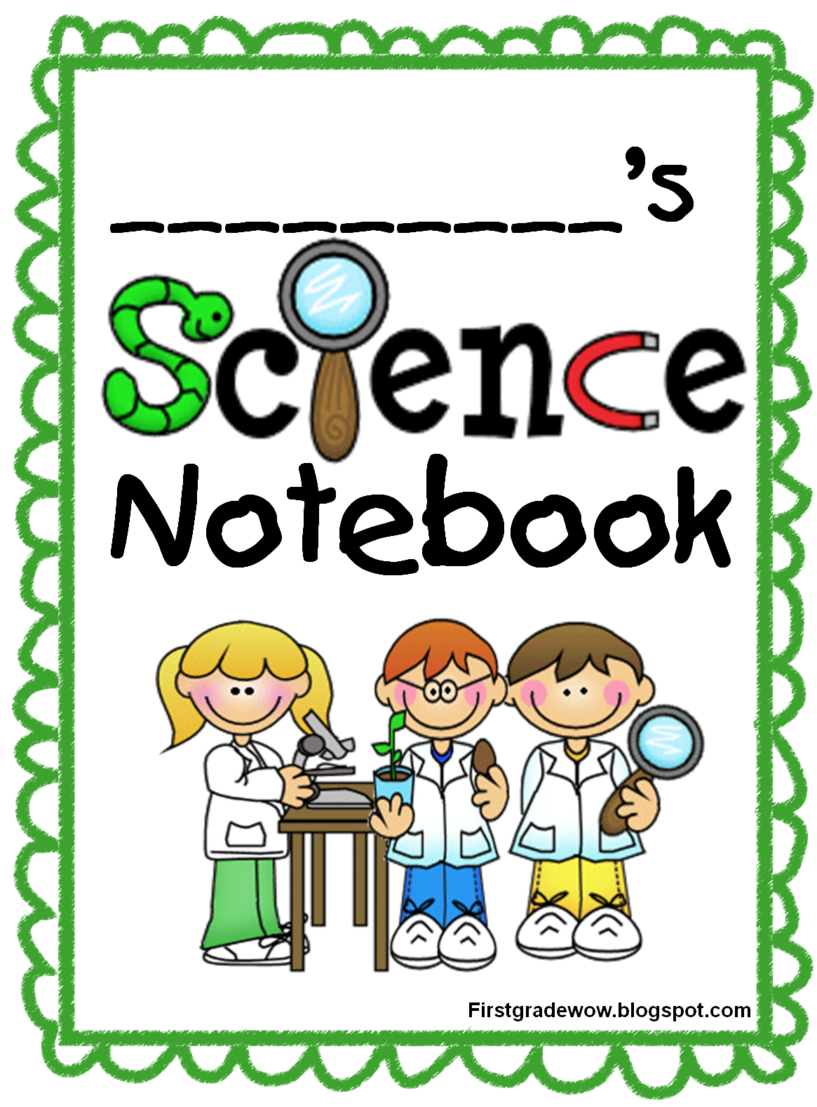 First Grade Wow  Science Notebook