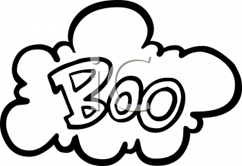 Image  Halloween Graphic Design Element Of A Cloud With The Word Boo