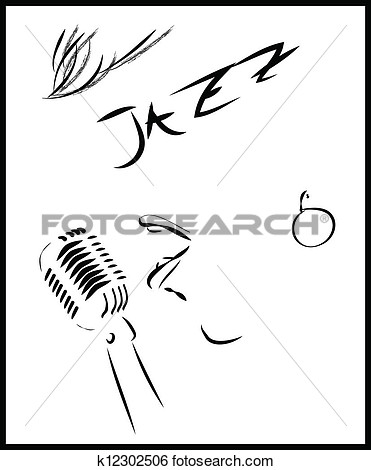 Of Jazz Woman Singer K12302506   Search Clip Art Drawings Fine Art