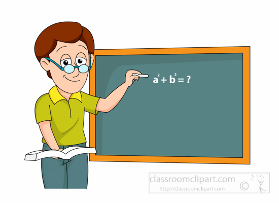 Teacher Writing Expression On Classroom Chalk Board Clipart 1161 Jpg