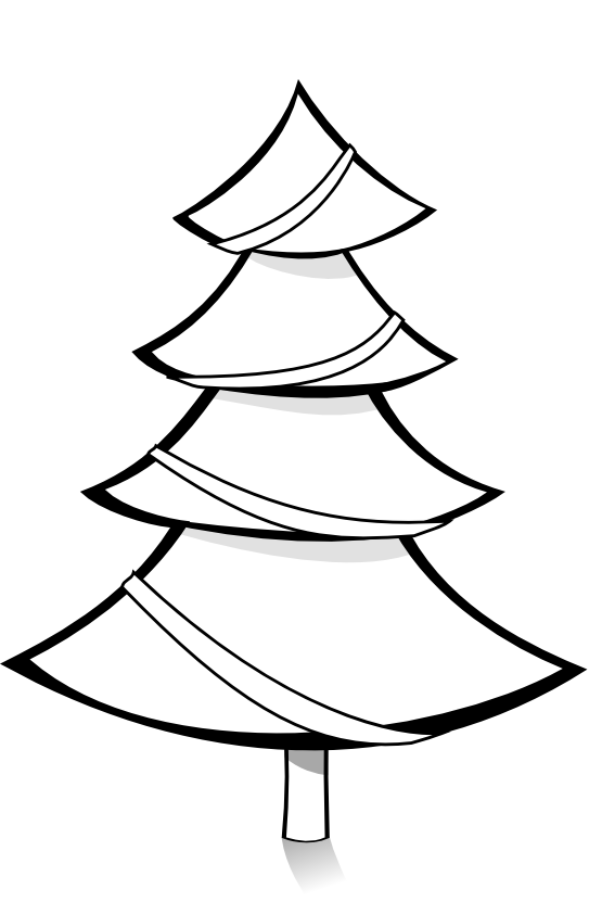 Benbois Tree Black White Scalable Vector Graphics Svg Colouringbook