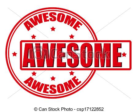 Awesome Clipart Stamp With Word Awesome Inside
