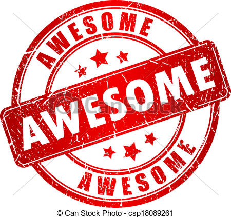 Awesome Clipart Vector   Awesome Vector Stamp