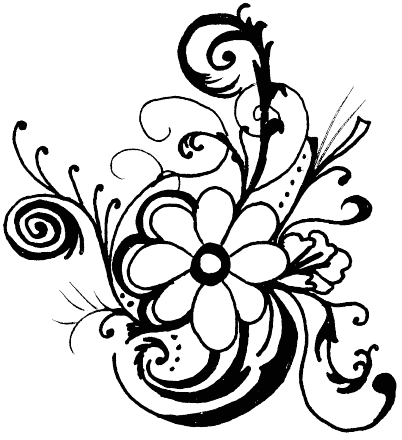 Black And White Flower Border Clipart   Clipart Panda   Free Clipart