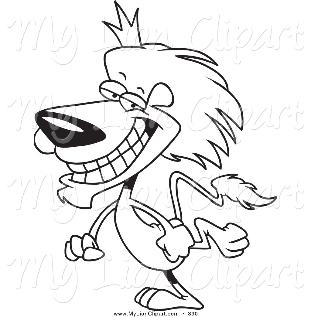Clipart Of A Cartoon Black And White Outline Design Of A Walking