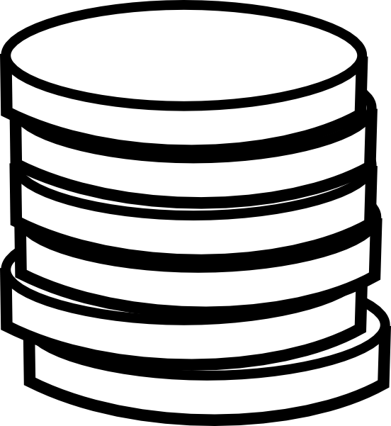 Coin Money Clipart Black And White White Coins Hi Png