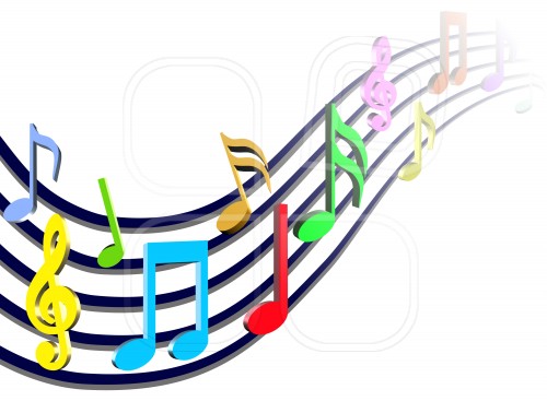 Colorful Music Notes Wallpaper Colorful Music Notes In A Line Jpg