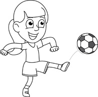 Free Black And White Sports Outline Clipart   Clip Art Pictures