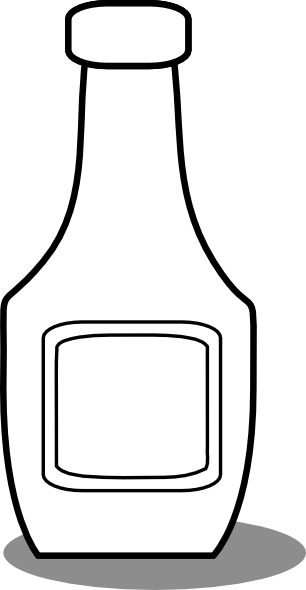Ketchup Bottle Black And White Clip Art At Clker Com   Vector Clip Art    