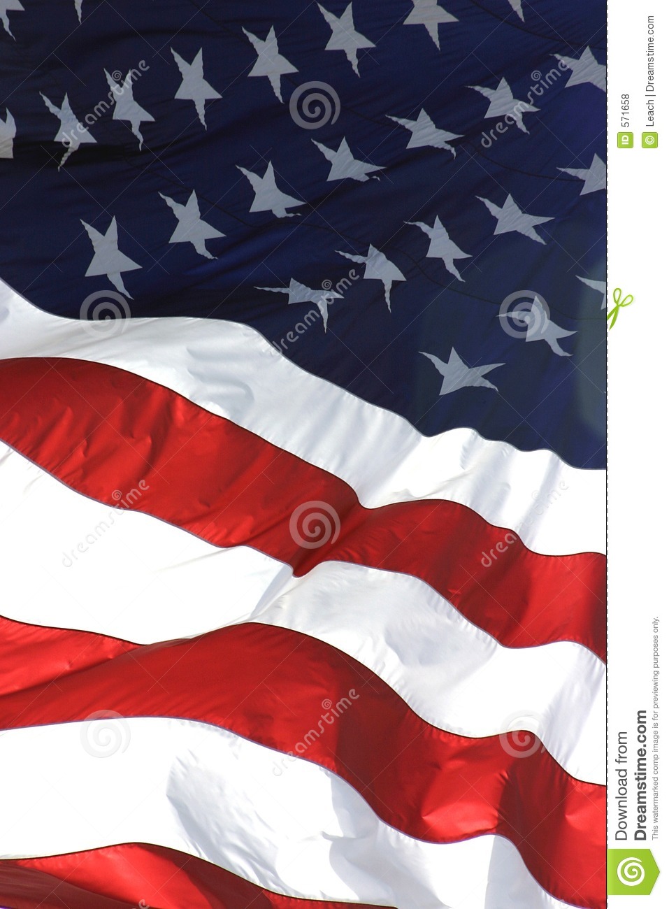 Royalty Free Stock Photos  American Flag Vertical View