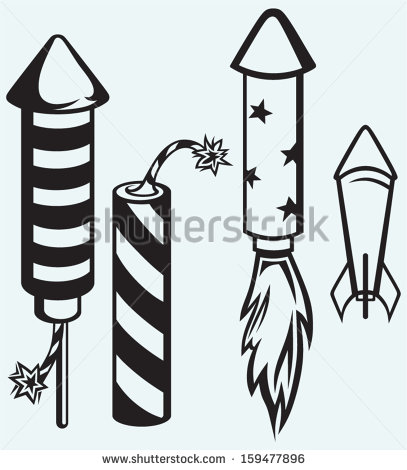 Bottle Rocket Clip Art Rocket Fireworks Isolated On