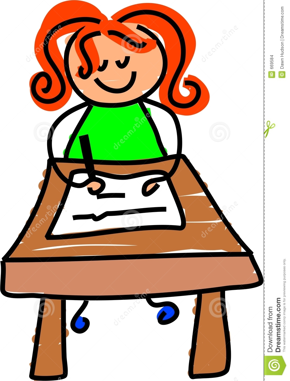 Good Student Sitting At Desk Clipart Little Girl Sitting At A Desk