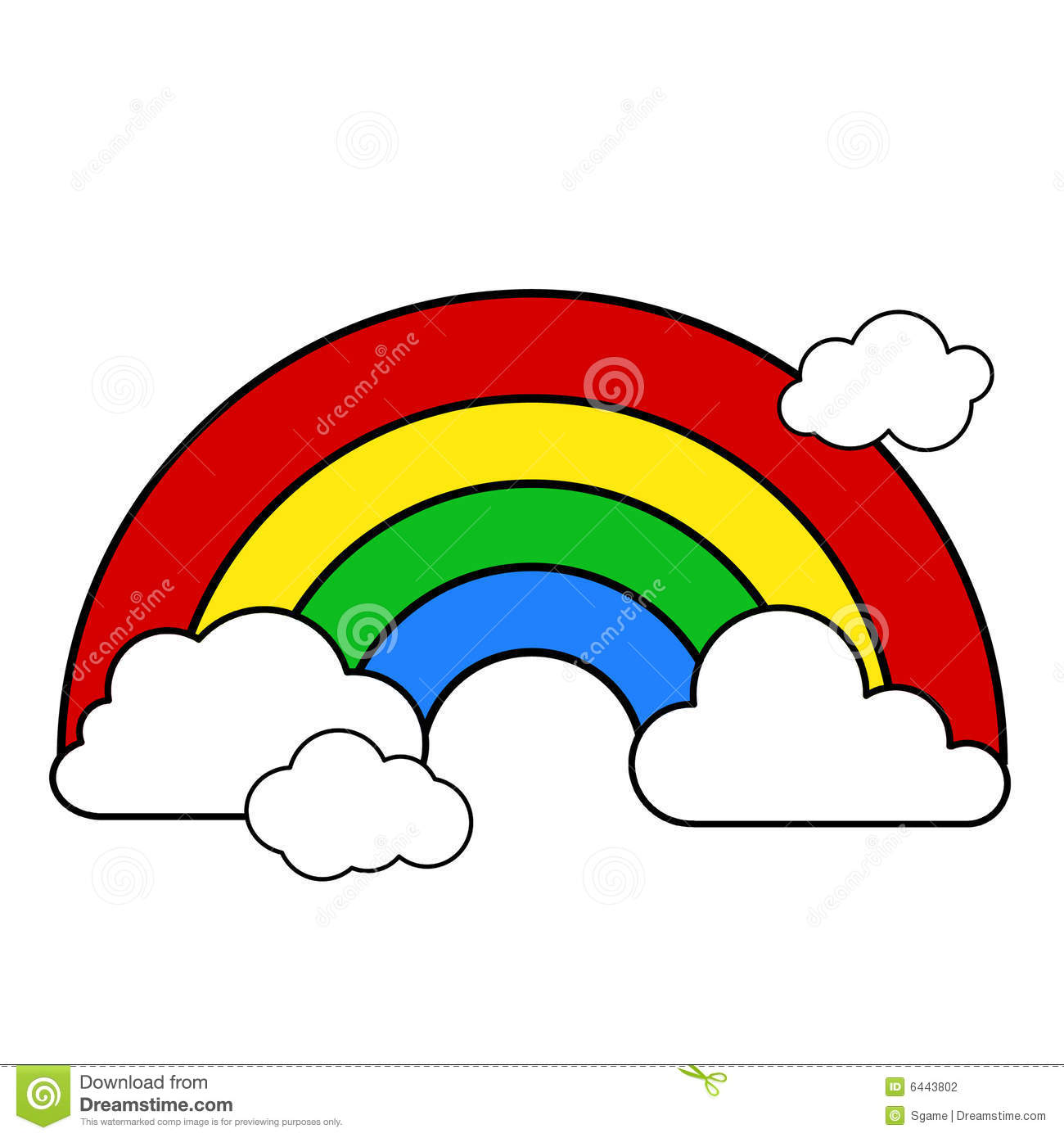 Rainbow Clipart Black And White Black And White Rainbow Outline