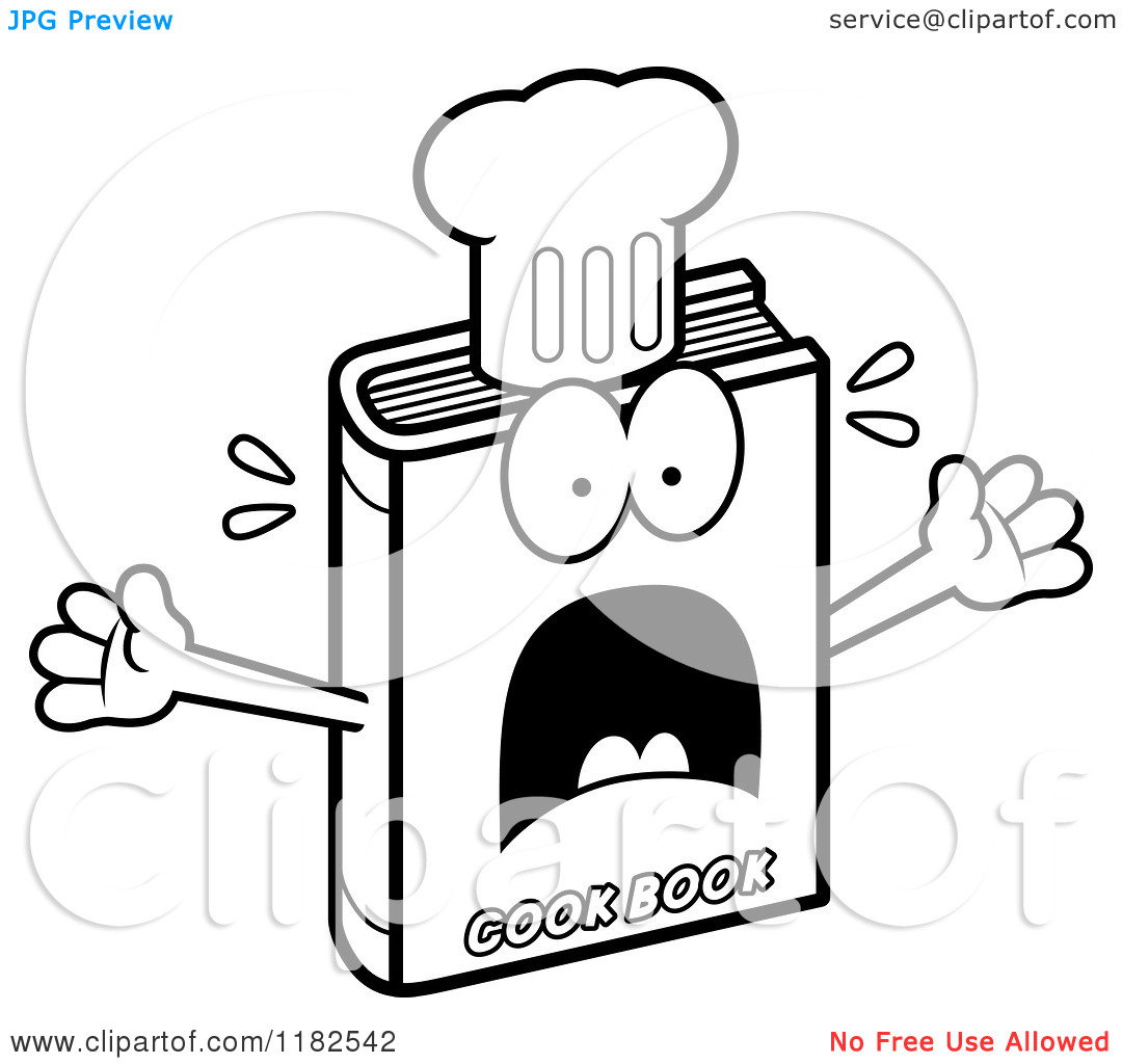 Woman Cooking Clipart Black And White Cartoon Of A Black And White
