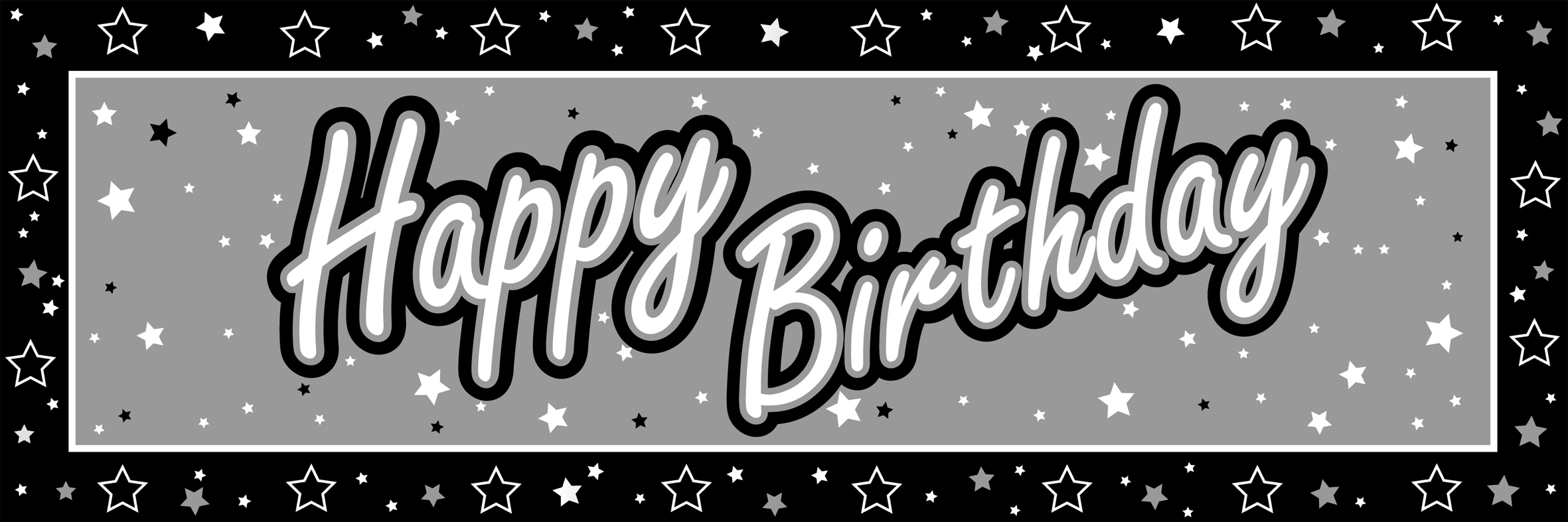 Black And White Happy Th Birthday Clip Art Free Birthday Banners