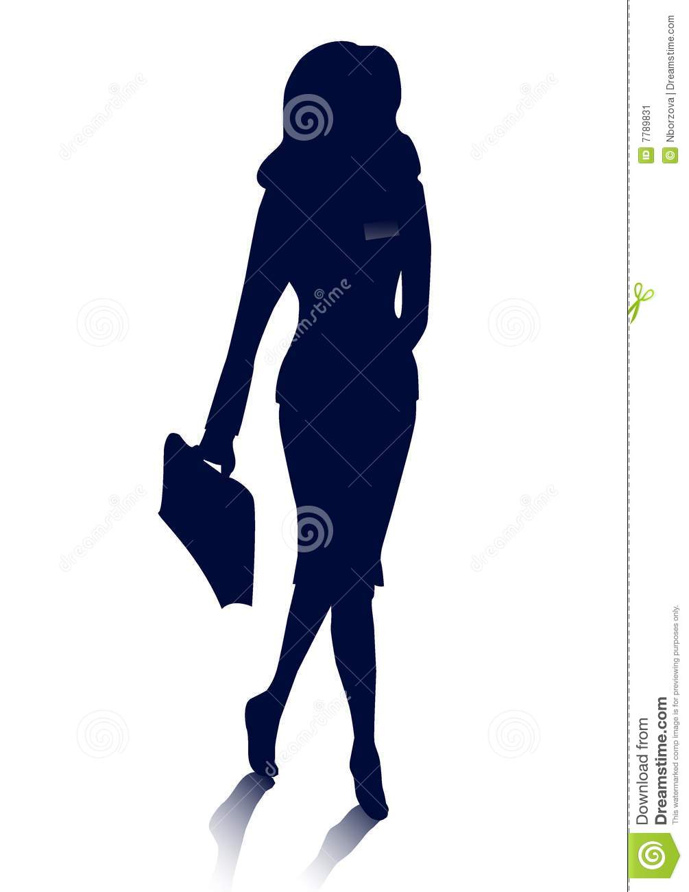 Businesswoman Silhouette Stock Image   Image  7789831