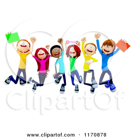 College Clip Art 1170878 Clipart Of A Group Of 3d College Students