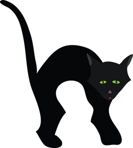 Halloween Clipart Clip Art Silhouette Of A Black Cat With Its Back