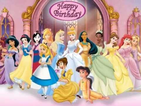 Happy Birthday Disney Princess Style    Youtube