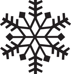 Snowflake Clipart Is In Black And White While Some Of The Snowflake