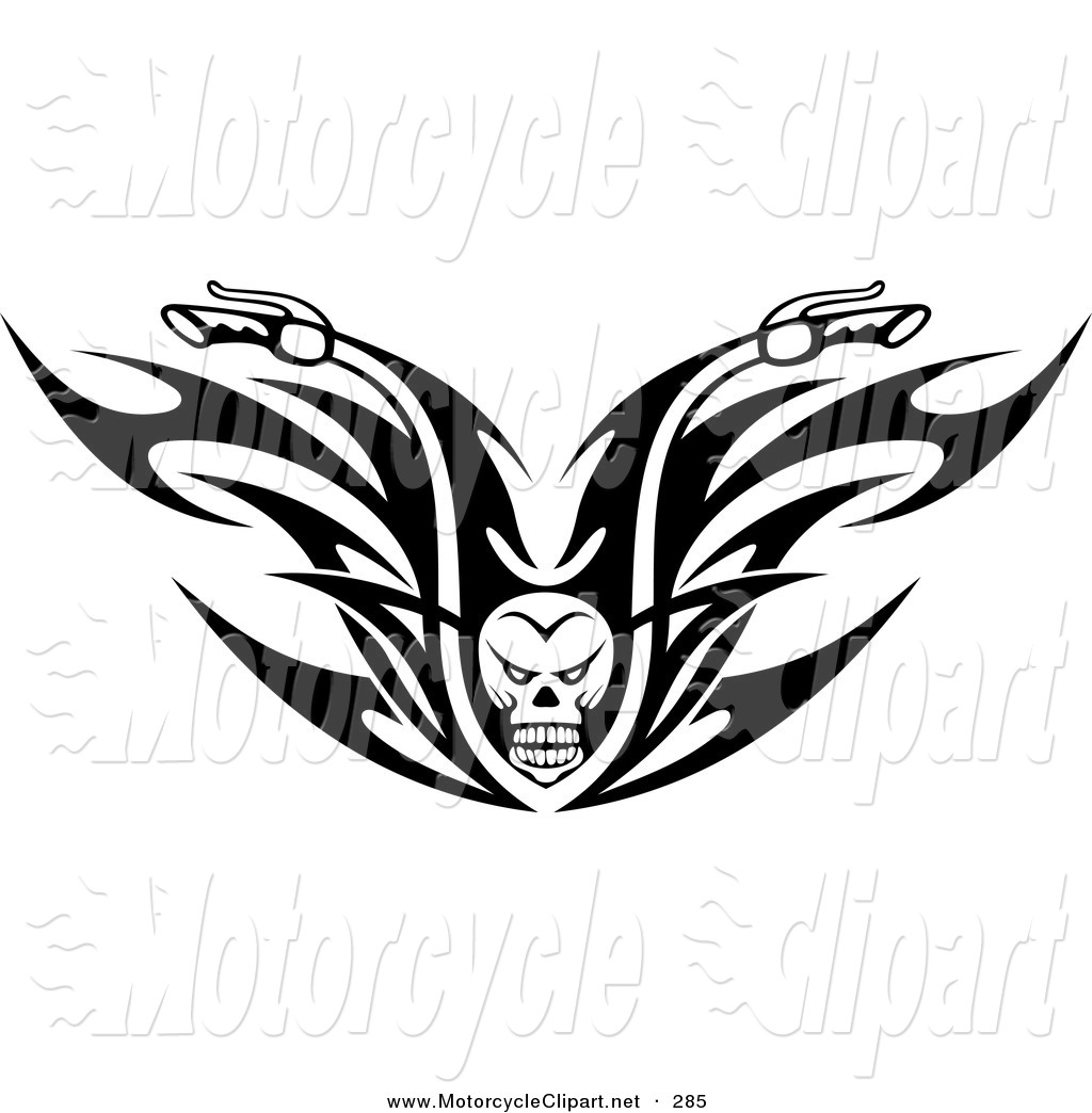 Motorcycle Tribal Clipart Black And White