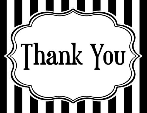 Thank You Cards Black And White Stripes A Sweet Way To Say Thank You
