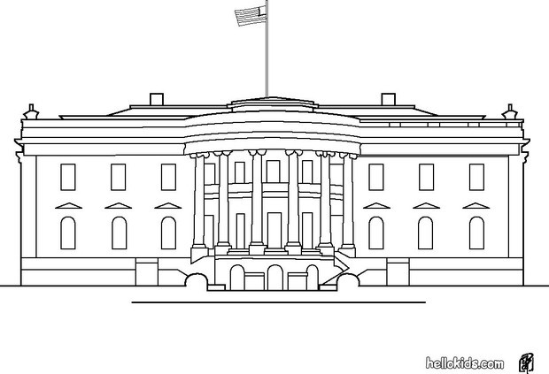 White House Coloring Page Ls