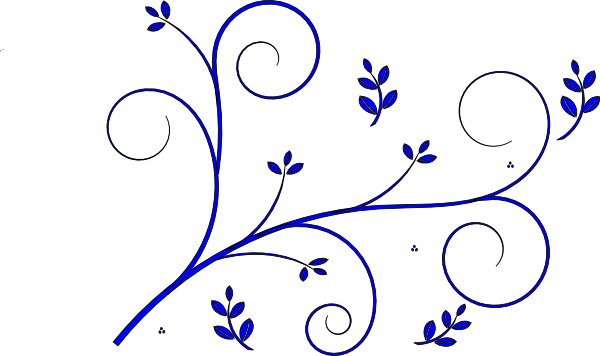 Floral Design Blue Clip Art At Clker Com   Vector Clip Art Online