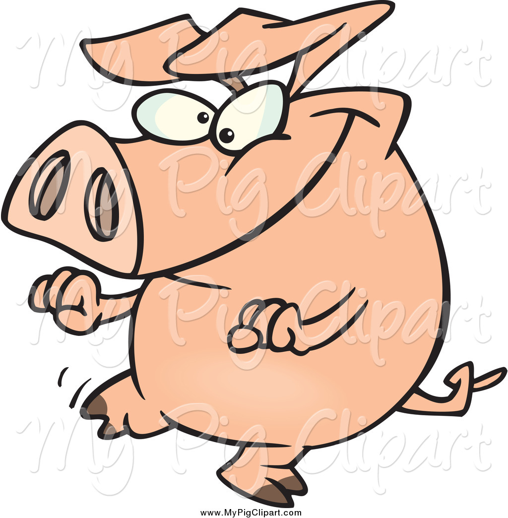 Happy Dance Clipart A Pig Doing A Happy Dance