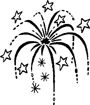 Black And White Fireworks Clipart Png
