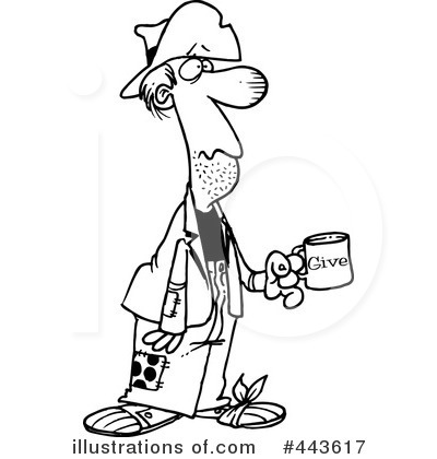 Royalty Free  Rf  Homeless Clipart Illustration By Ron Leishman