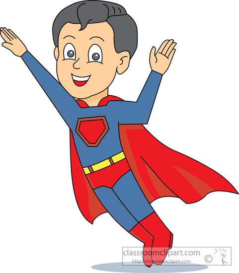 Cartoons   Super Hero Super Boy 1028   Classroom Clipart