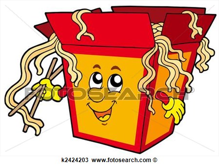 Drawing   Cartoon Chinese Food  Fotosearch   Search Clipart