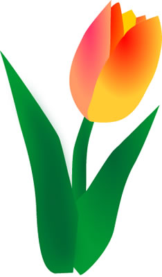 Easter Flowers Clip Art Orange Tulips Clipart