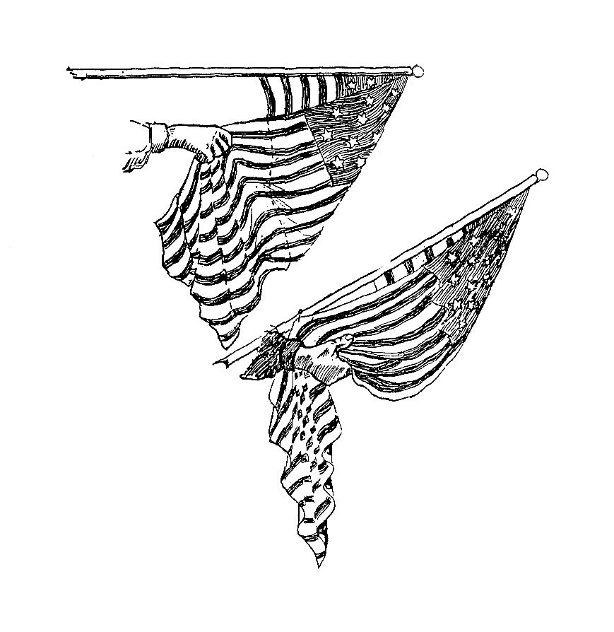 Flag Clip Art This Vintage Illustration Of The American Flag Shows How