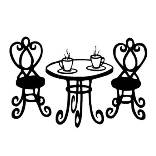 Paris Cafe Table French Unmounted Rubber Stamp By Sweetgrasstamps  4