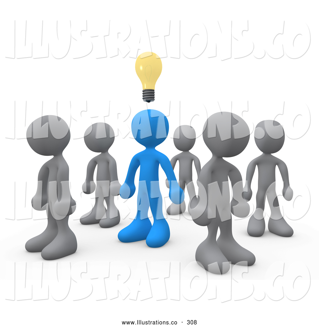 Preview  Royalty Free Stock Illustration Of A Unique One Blue Person