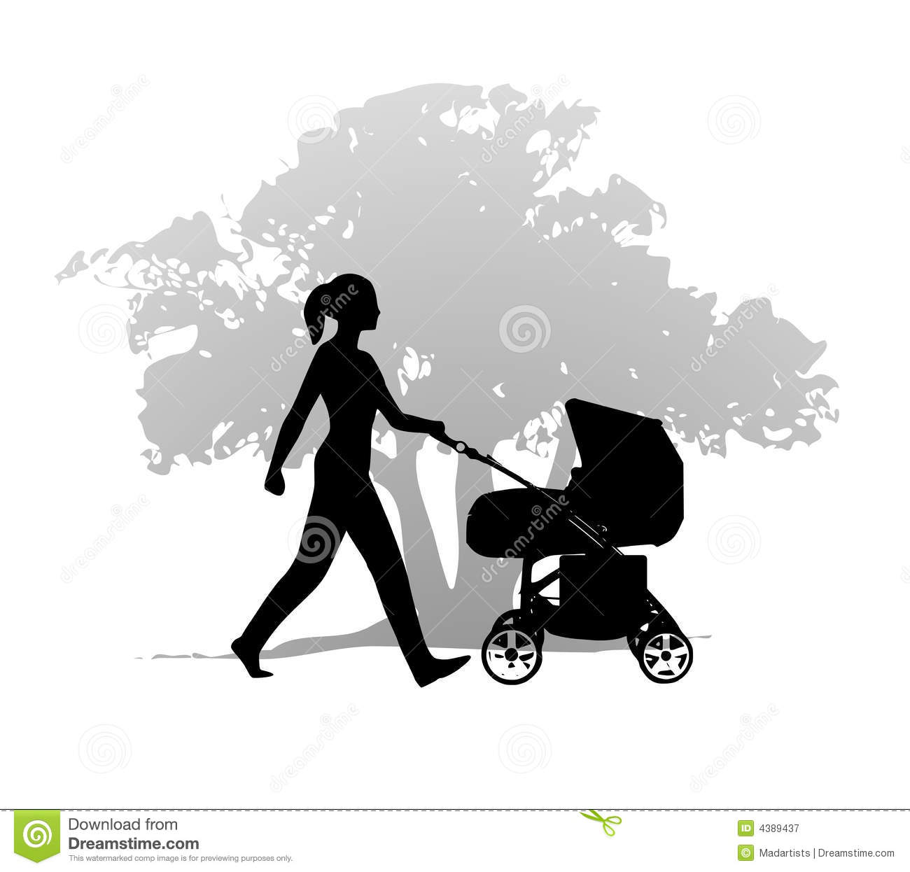Woman Stroller Walking Exercise Royalty Free Stock Photography   Image