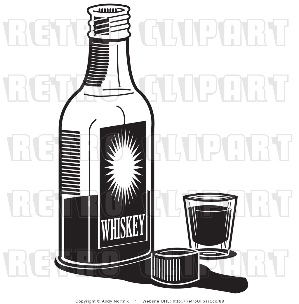 Alcohol Clipart Black And White Art Of A Black And White