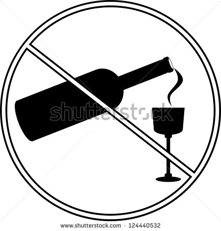 Alcohol Clipart Black And White No Alcohol Symbol White Circle