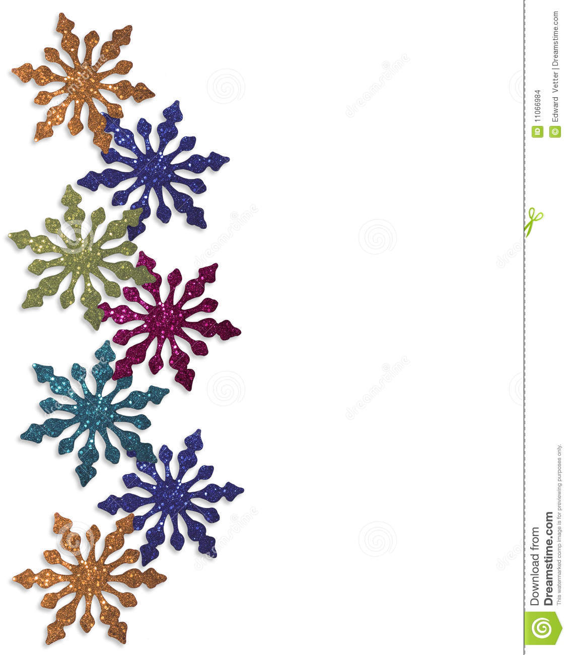 Christmas Design With Colorful Snowflakes Ornaments For Christmas