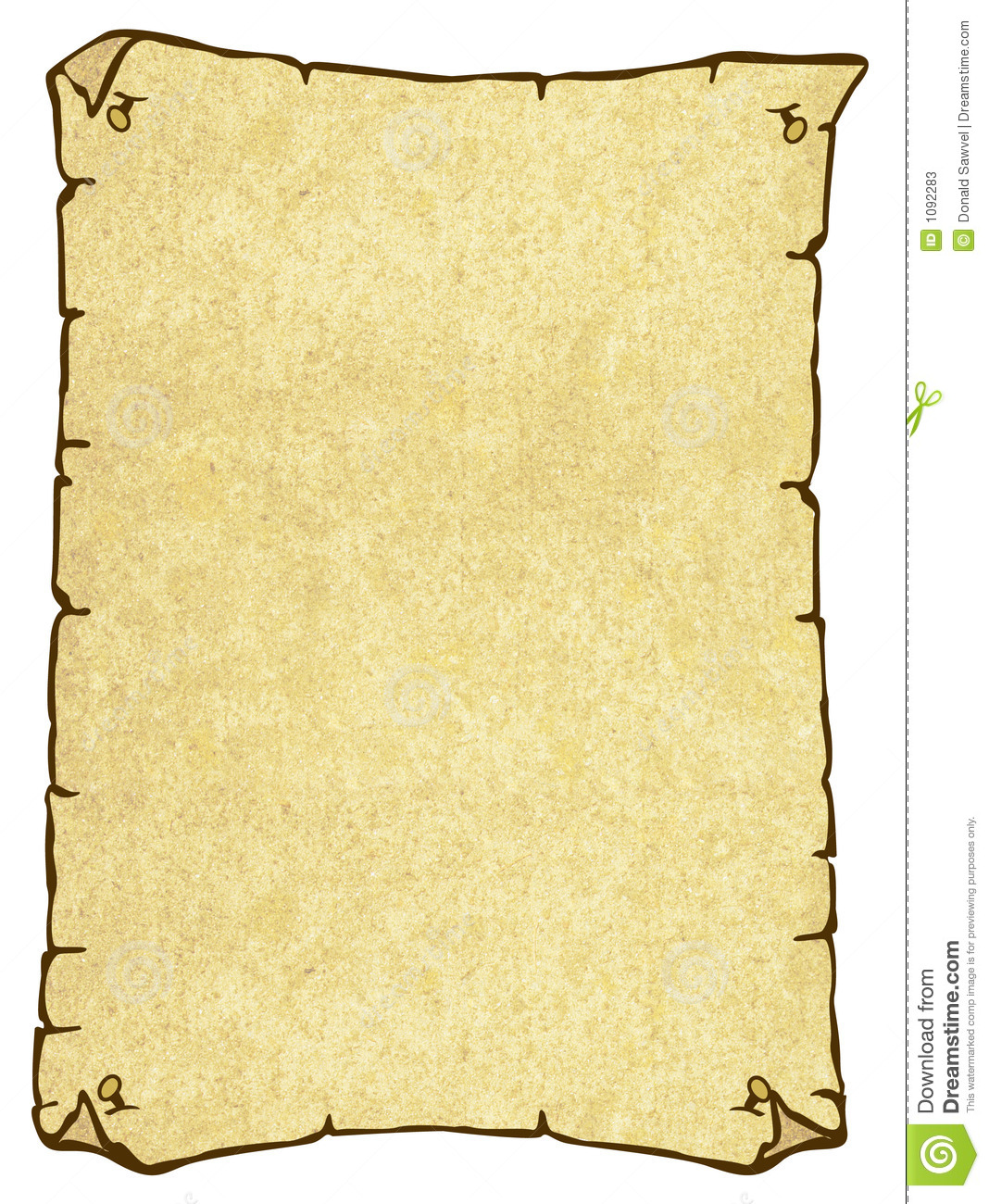 Parchment Paper In The Form Of A Wanted Poster