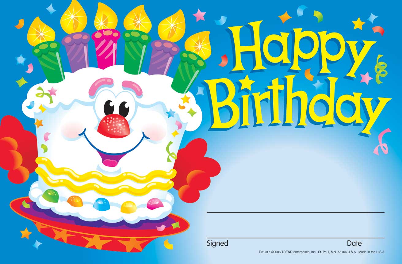About 30 Kids Happy Birthday Reward Recognition Certificate Award Pad